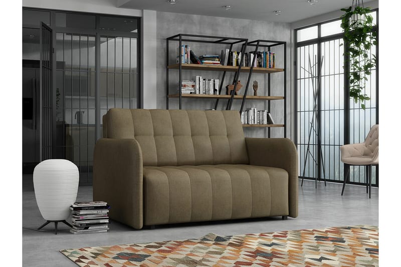 Denegal 2-sits Bäddsoffa NO_BRAND Dark brown - Møbler - Sofaer - Sovesofaer