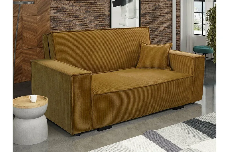 Denegal 2-sits Bäddsoffa NO_BRAND Dark yellow - Møbler - Sofaer - Sovesofaer