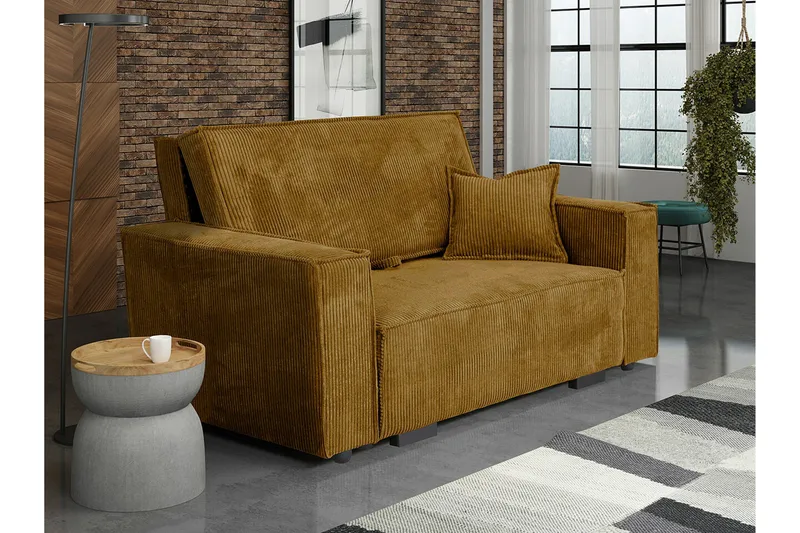 Denegal 2-sits Bäddsoffa NO_BRAND Dark yellow - Møbler - Sofaer - Sovesofaer