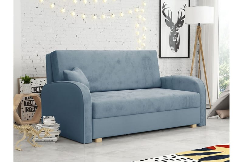 Denegal 2-sits Bäddsoffa NO_BRAND Light Blue/Dark Blue - Møbler - Sofaer - Sovesofaer