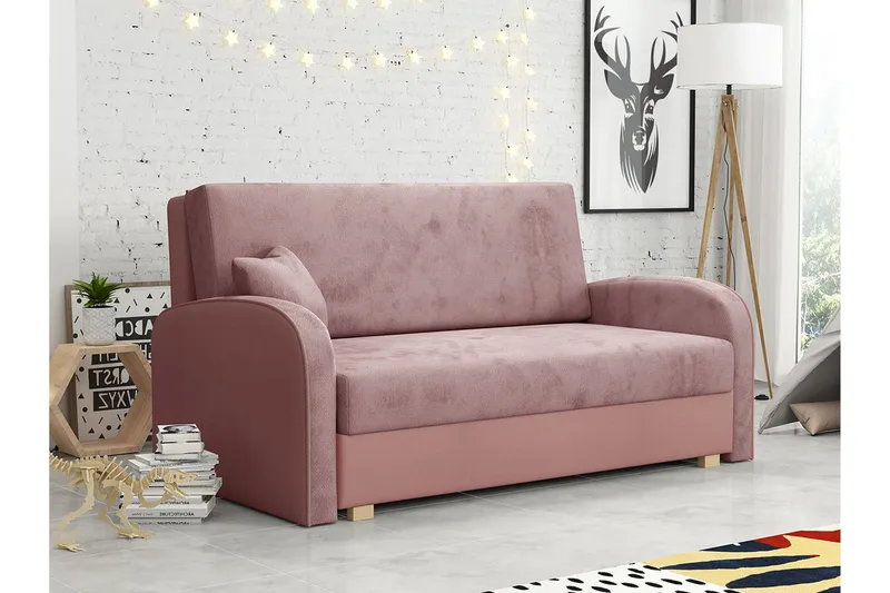 Denegal 2-sits Bäddsoffa Pink - Møbler - Sofaer - Sovesofaer