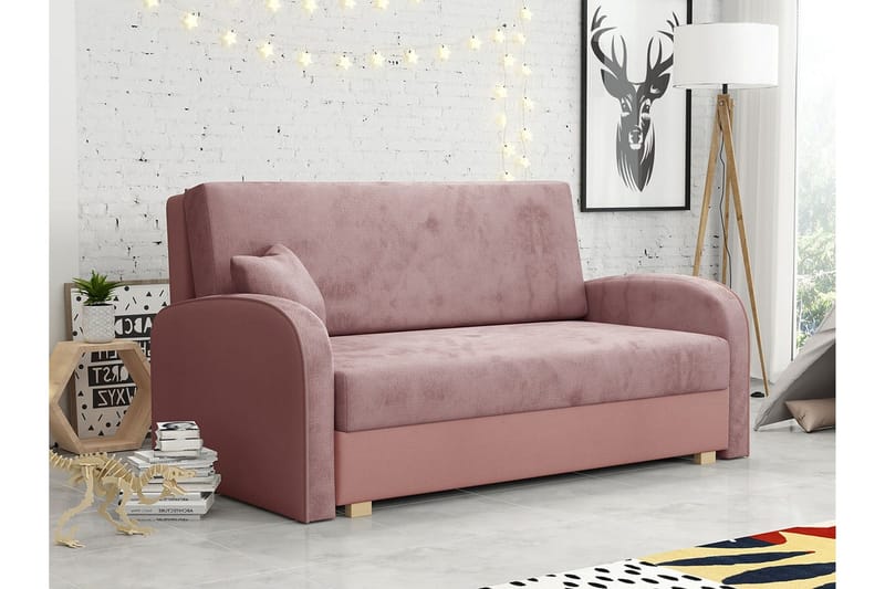 Denegal 2-sits Bäddsoffa Pink - Møbler - Sofaer - Sovesofaer