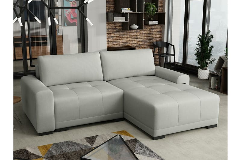 Denegal 2-sits Hörnbäddsoffa Light grey/Dark grey - Møbler - Sofaer - Sovesofaer