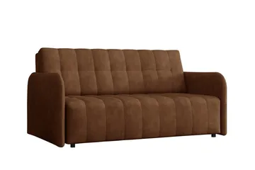 Denegal 3-seter Uttrekkbar Sovesofa 152x196 cm med Oppbevaring i Stoff - Cognac - Møbler - Sofaer - Sovesofaer