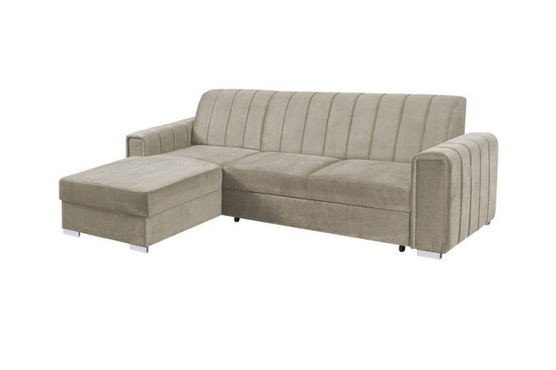 Denegal 3-seters Hjørnesovesofa - Beige - Sovesofaer - Hjørnesovesofa