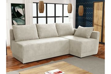 Denegal 3-seters Hjørnesovesofa - Beige - Møbler - Sofaer - Sovesofaer