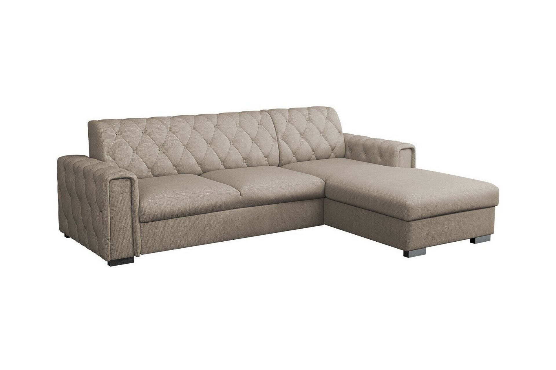 Denegal 3-seters Hjørnesovesofa - Beige - Møbler - Sofaer - Sovesofaer