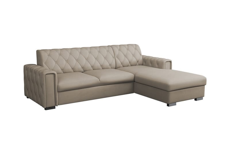 Denegal 3-seters Hjørnesovesofa - Beige - Møbler - Sofaer - Sovesofaer