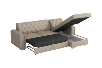 Denegal 3-seters Hjørnesovesofa - Beige - Møbler - Sofaer - Sovesofaer