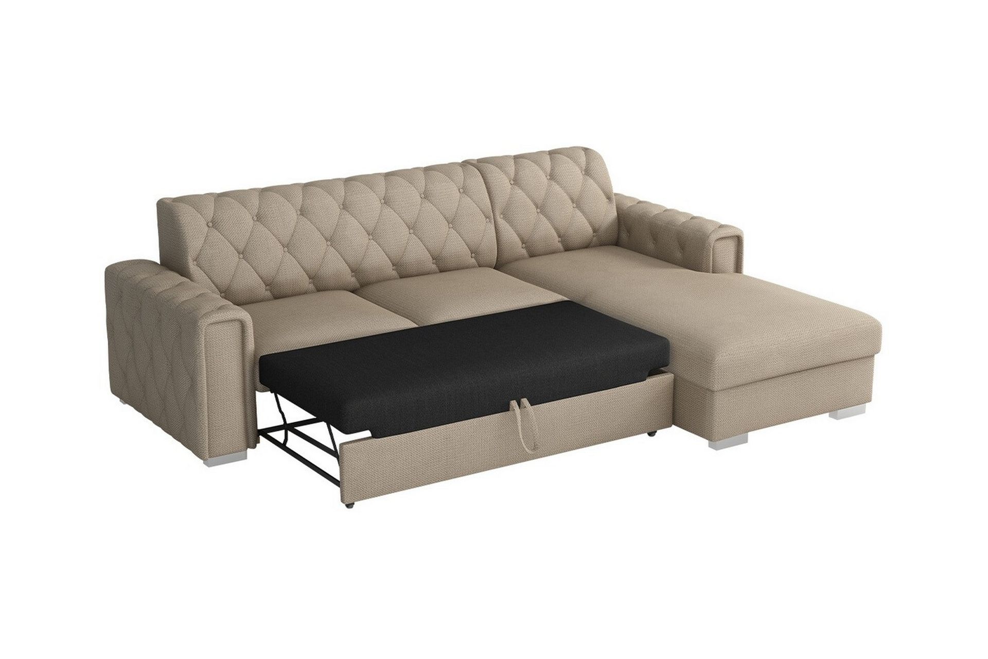 Denegal 3-seters Hjørnesovesofa - Beige - Møbler - Sofaer - Sovesofaer