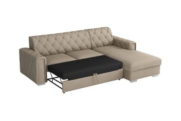 Denegal 3-seters Hjørnesovesofa - Beige - Møbler - Sofaer - Sovesofaer