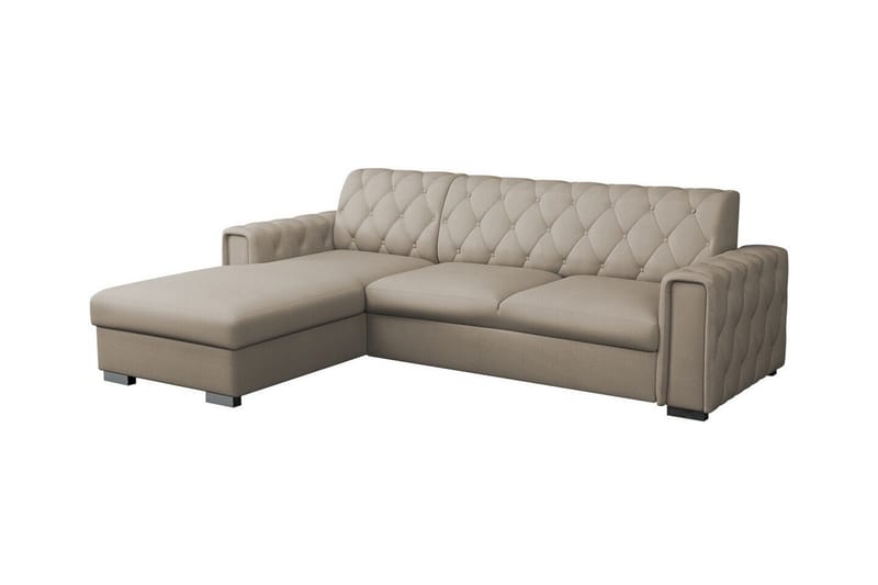 Denegal 3-seters Hjørnesovesofa - Beige - Møbler - Sofaer - Sovesofaer