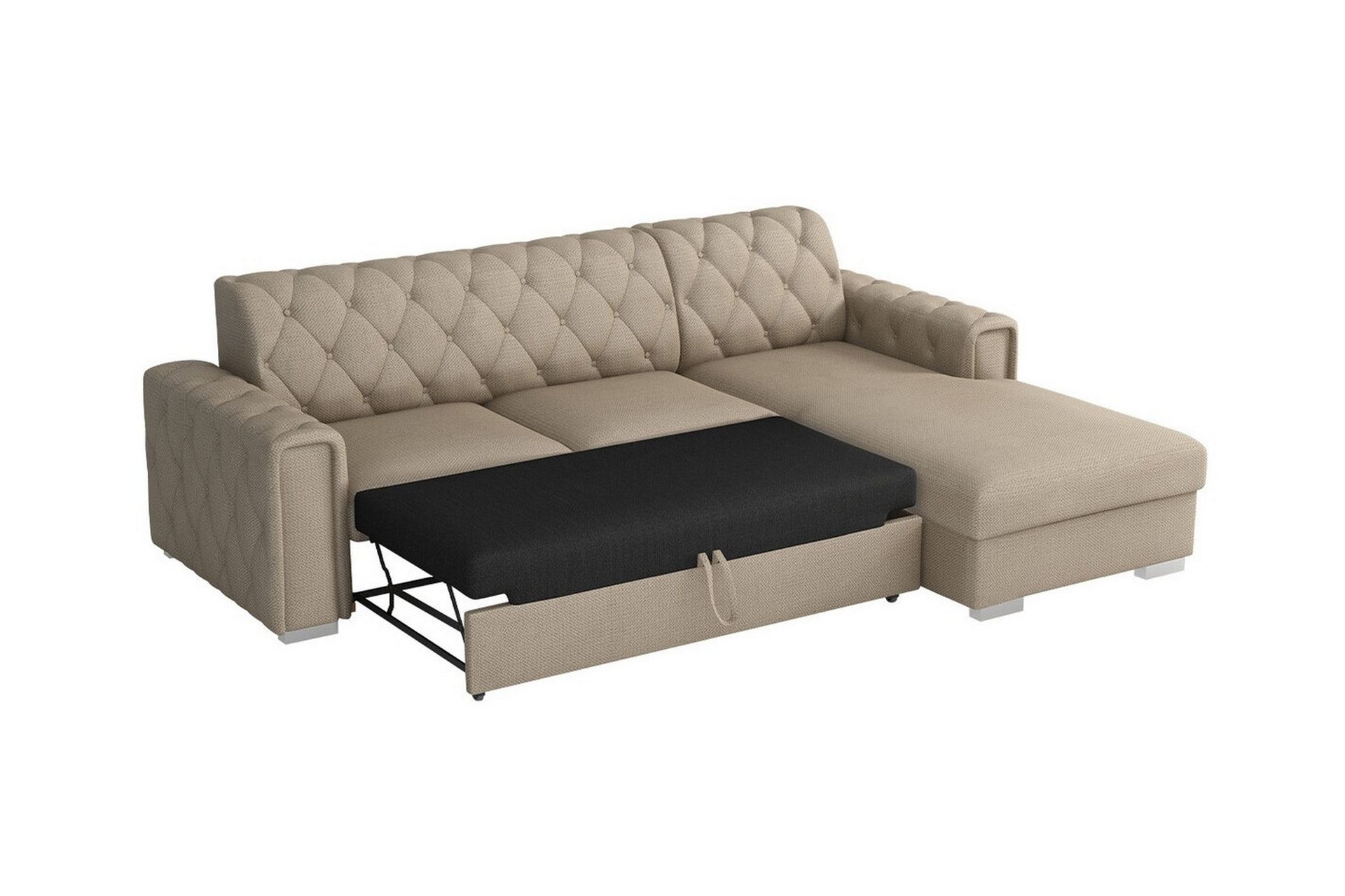 Denegal 3-seters Hjørnesovesofa - Beige - Møbler - Sofaer - Sovesofaer