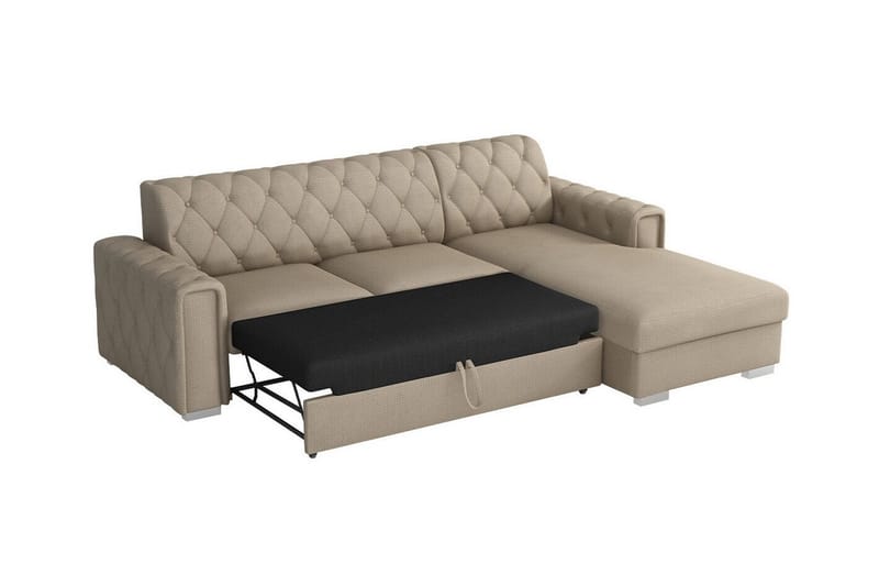 Denegal 3-seters Hjørnesovesofa - Beige - Møbler - Sofaer - Sovesofaer