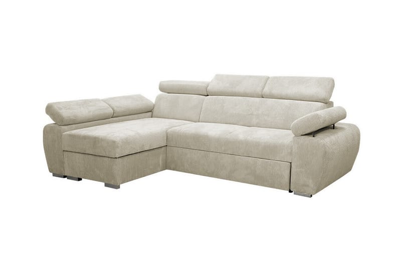 Denegal 3-seters Hjørnesovesofa - Beige/Lys Beige - Sovesofaer - Hjørnesovesofa