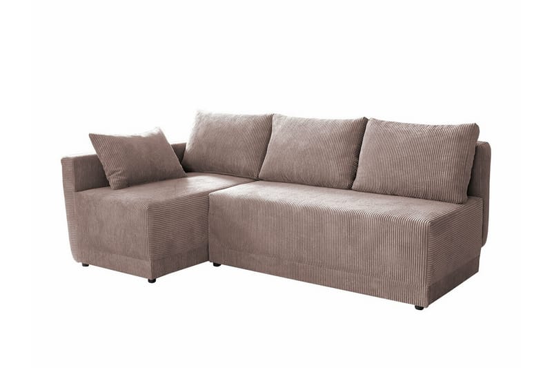 Denegal 3-seters Hjørnesovesofa - Brun - Møbler - Sofaer - Sovesofaer