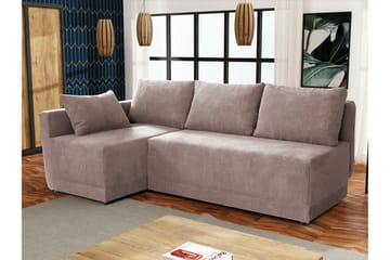 Denegal 3-seters Hjørnesovesofa - Brun - Møbler - Sofaer - Sovesofaer