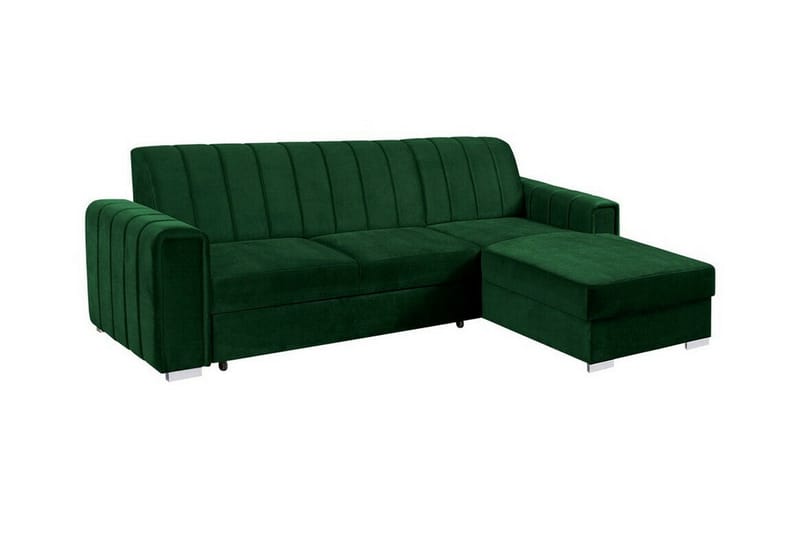 Denegal 3-seters Hjørnesovesofa - Grøn - Møbler - Sofaer - Sovesofaer