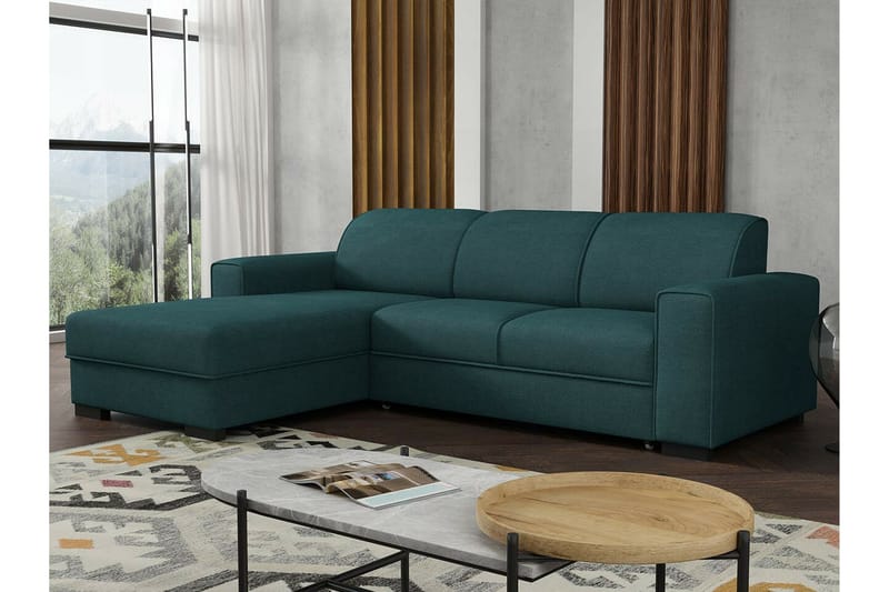 Denegal 3-seters Hjørnesovesofa - Grøn - Møbler - Sofaer - Sovesofaer