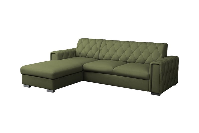 Denegal 3-seters Hjørnesovesofa - Grøn - Møbler - Sofaer - Sovesofaer