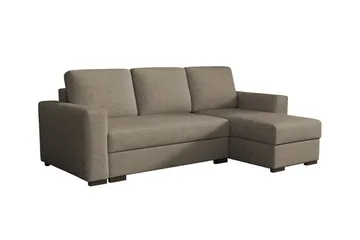 Denegal 3-seters Hjørnesovesofa - Lyse brun - Møbler - Sofaer - Sovesofaer
