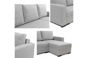 Denegal 3-seters Hjørnesovesofa - Lysegrå - Møbler - Sofaer - Sovesofaer