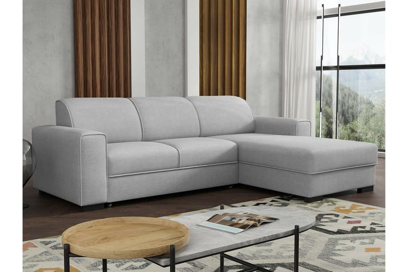 Denegal 3-seters Hjørnesovesofa - Lysegrå - Møbler - Sofaer - Sovesofaer