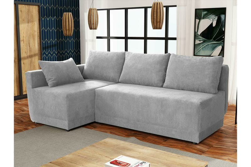 Denegal 3-seters Hjørnesovesofa - Lysegrå - Møbler - Sofaer - Sovesofaer