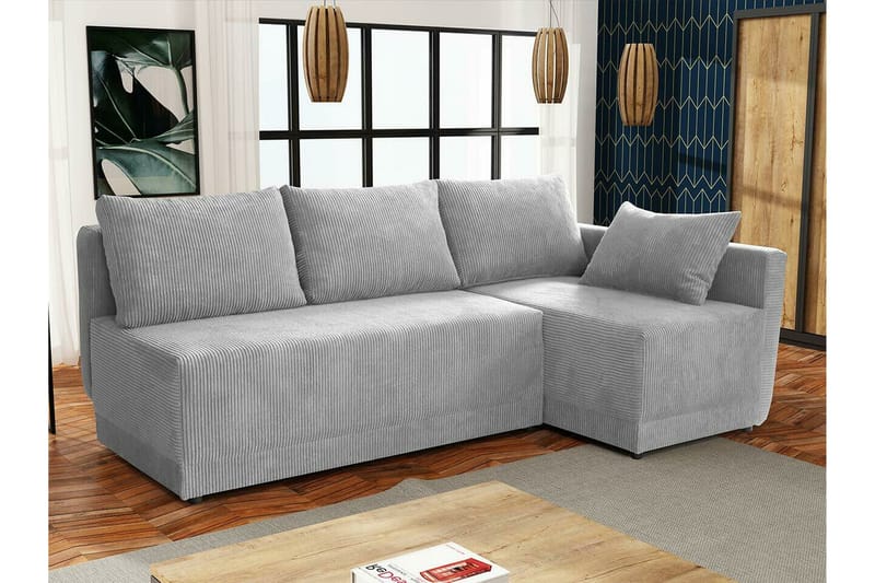Denegal 3-seters Hjørnesovesofa - Lysegrå/Mørkegrå - Møbler - Sofaer - Sovesofaer