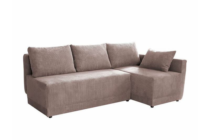 Denegal 3-seters Hjørnesovesofa - Lyserosa - Møbler - Sofaer - Sovesofaer