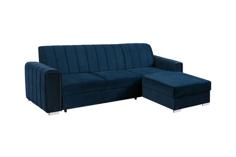 Denegal 3-seters Hjørnesovesofa - Mørkeblå - Møbler - Sofaer - Sovesofaer