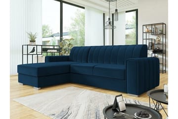 Denegal 3-seters Hjørnesovesofa - Mørkeblå - Møbler - Sofaer - Sovesofaer