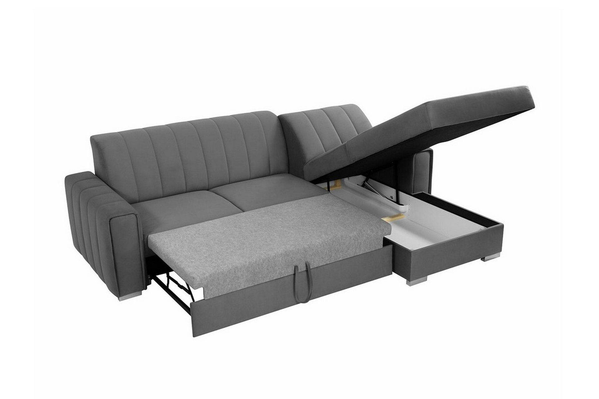 Denegal 3-seters Hjørnesovesofa - Mørkeblå - Møbler - Sofaer - Sovesofaer