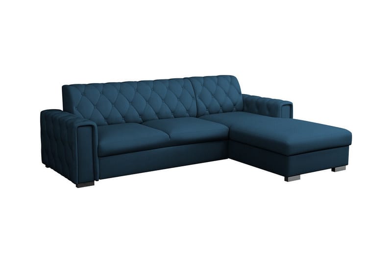 Denegal 3-seters Hjørnesovesofa - Mørkeblå - Møbler - Sofaer - Sovesofaer