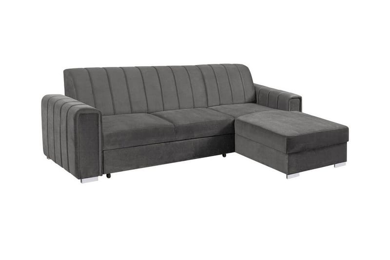 Denegal 3-seters Hjørnesovesofa - Mørkegrå - Møbler - Sofaer - Sovesofaer