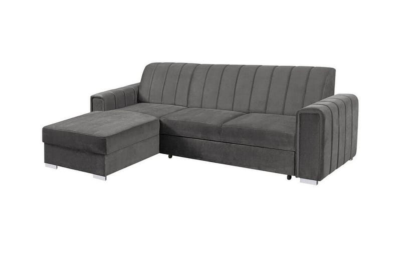 Denegal 3-seters Hjørnesovesofa - Mørkegrå - Møbler - Sofaer - Sovesofaer