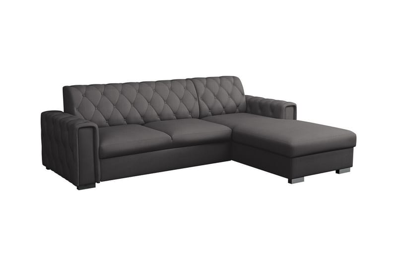 Denegal 3-seters Hjørnesovesofa - Mørkegrå - Møbler - Sofaer - Sovesofaer