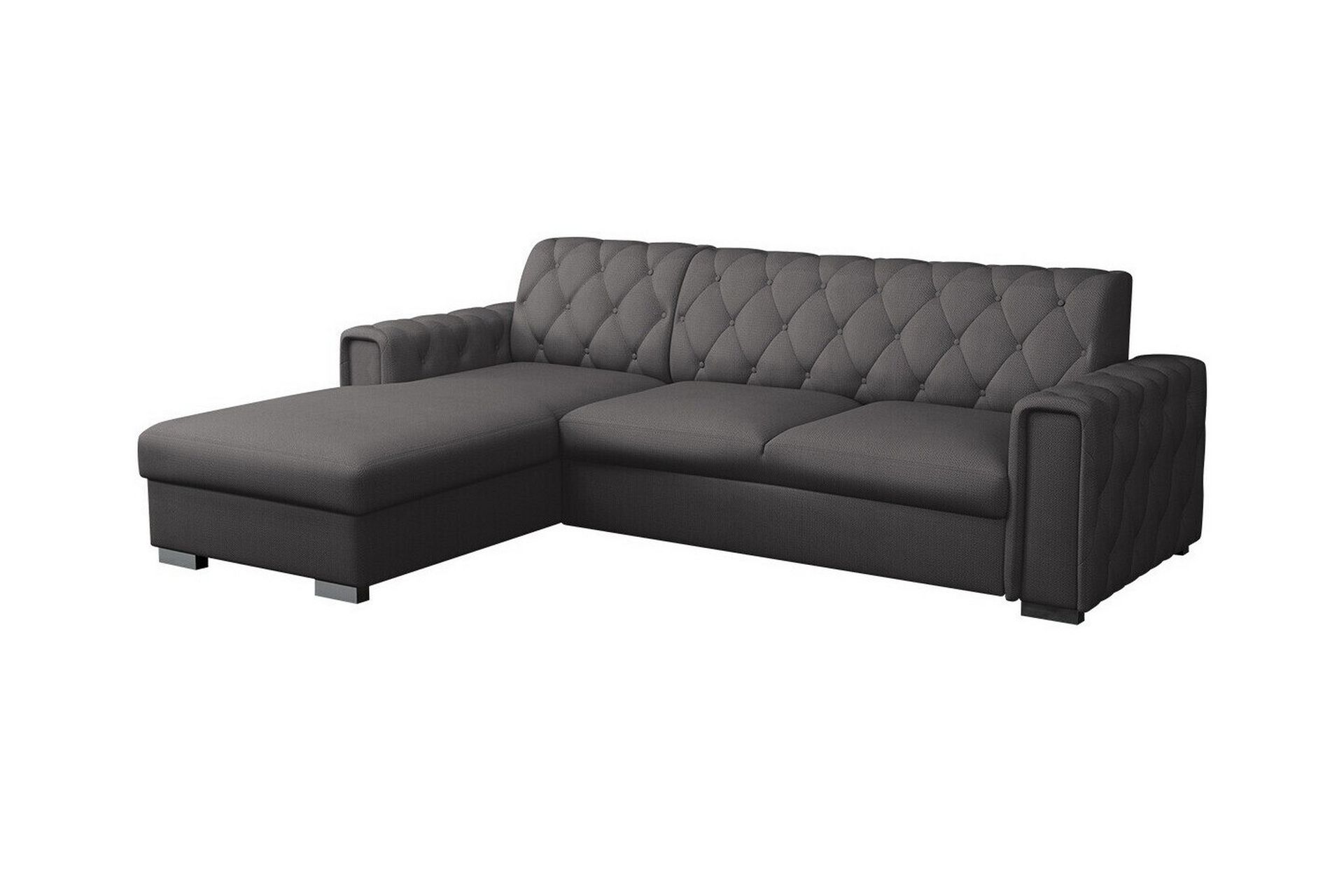 Denegal 3-seters Hjørnesovesofa - Mørkegrå - Møbler - Sofaer - Sovesofaer