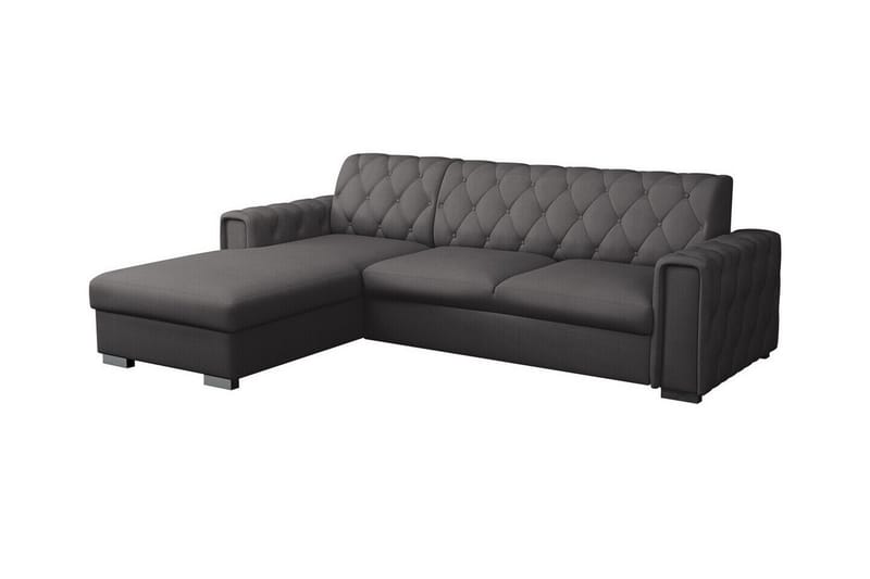 Denegal 3-seters Hjørnesovesofa - Mørkegrå - Møbler - Sofaer - Sovesofaer