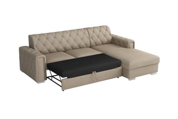 Denegal 3-seters Hjørnesovesofa - Mørkegrå - Møbler - Sofaer - Sovesofaer