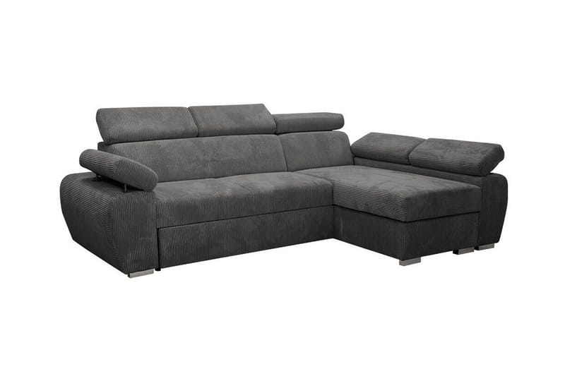 Denegal 3-seters Hjørnesovesofa - Mørkegrå - Møbler - Sofaer - Sovesofaer