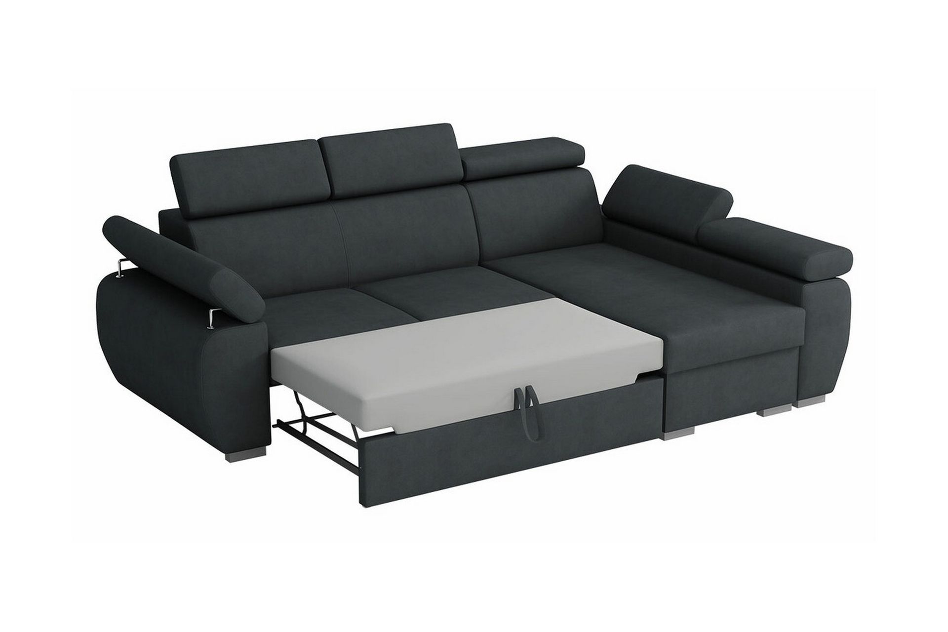 Denegal 3-seters Hjørnesovesofa - Mørkegrå - Møbler - Sofaer - Sovesofaer