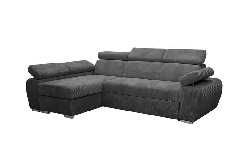 Denegal 3-seters Hjørnesovesofa - Mørkegrå - Møbler - Sofaer - Sovesofaer