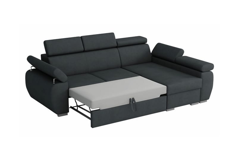 Denegal 3-seters Hjørnesovesofa - Mørkegrå - Møbler - Sofaer - Sovesofaer