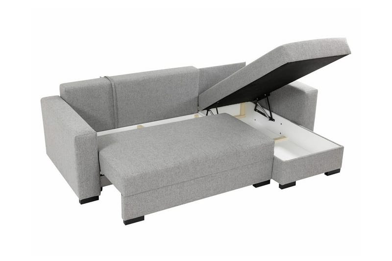 Denegal 3-seters Hjørnesovesofa - Mørkegrå - Møbler - Sofaer - Sovesofaer