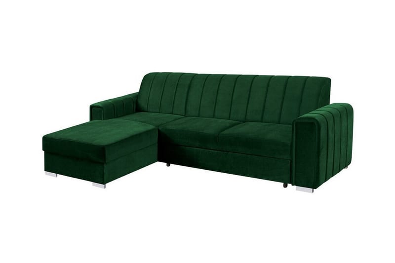 Denegal 3-seters Hjørnesovesofa - Mørkegrønn - Møbler - Sofaer - Sovesofaer
