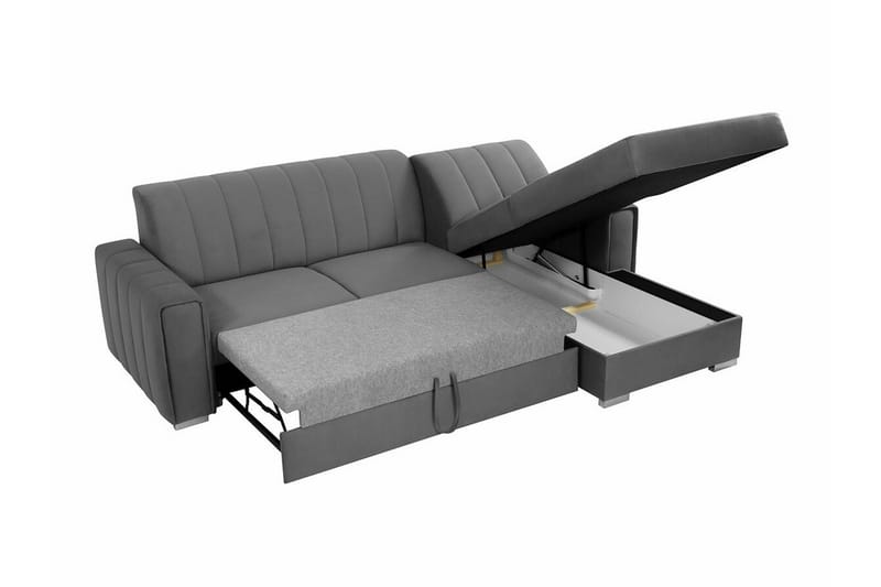 Denegal 3-seters Hjørnesovesofa - Mørkegrønn - Møbler - Sofaer - Sovesofaer