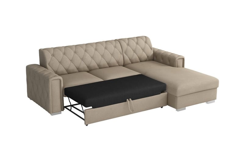 Denegal 3-seters Hjørnesovesofa - Mørkegrønn - Møbler - Sofaer - Sovesofaer