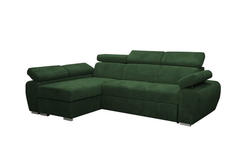 Denegal 3-seters Hjørnesovesofa - Mørkegrønn - Møbler - Sofaer - Sovesofaer