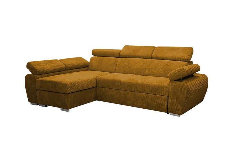 Denegal 3-seters Hjørnesovesofa - Mørkegul - Møbler - Sofaer - Sovesofaer